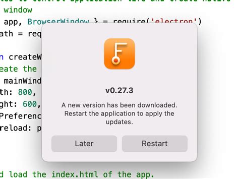 electron restart app|javascript .